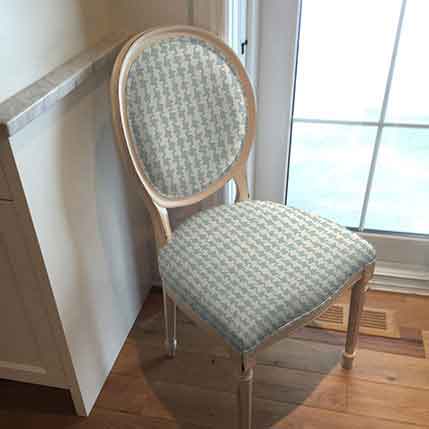 Upholstered Chair Seat in Wiggle (Spa)